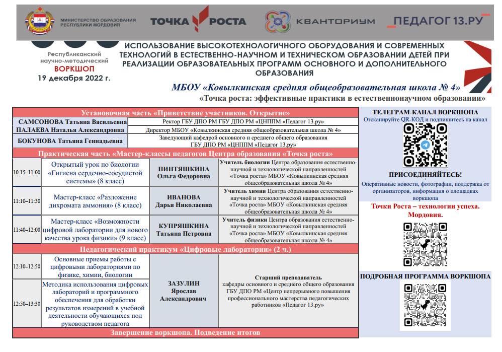 Республиканский научно-методический ВОРКШОП «Использование высокотехнологического оборудования и современных технологий в естественно-научном и техническом образовании детей при реализации образовательных  программ основного и дополнительного образования».